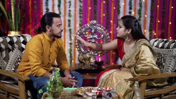 Indian Family Celebrating Raksha Bandhan Festival