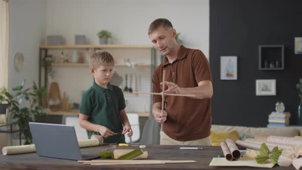 Making Flying Kite At Home