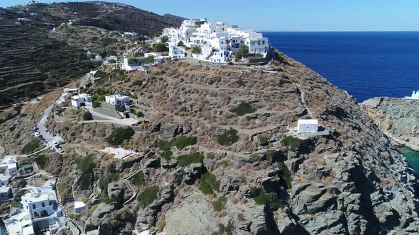 Village of Seralia on the island of Sifnos in the Cyclades in Greece