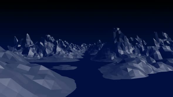 Digitally generated video of mountain 