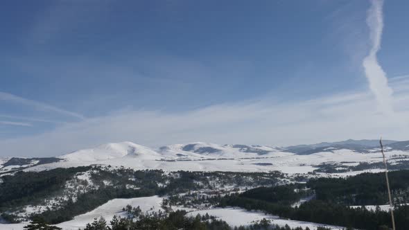 Mountain region of western Serbia by winter 4K 2160p 30fps UltraHD tilting footage - Zlatibor touris