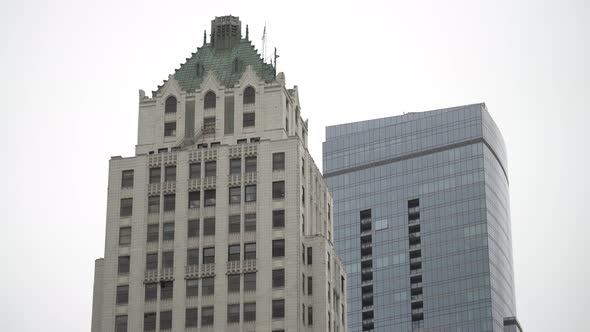 Tilt down of Park Tower, Chicago