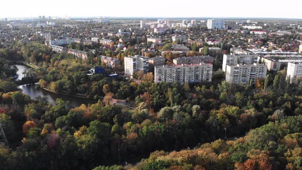 Kyiv, Ukraine. City View. Aerial Landscape