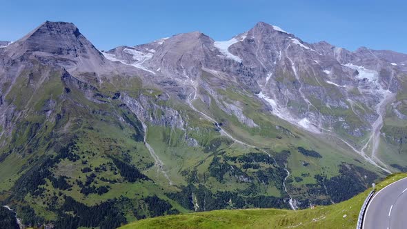 Fantastic Scenery of Grossglockner High Alpine Road and Mountains in Austria