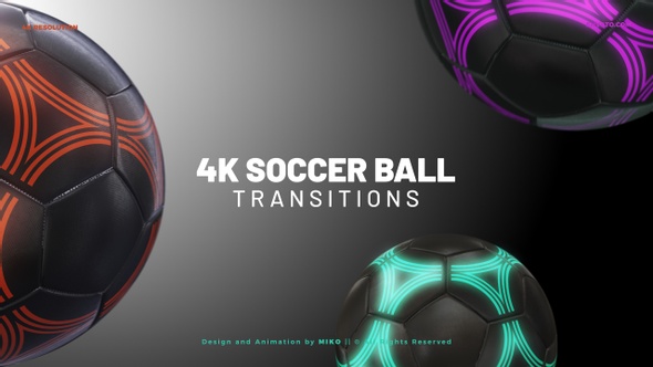 Soccer Ball Transitions 4K - Dark