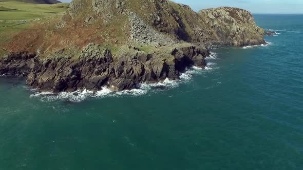 Kinbane Head on the Causeway Coastal Route, Northern Ireland.