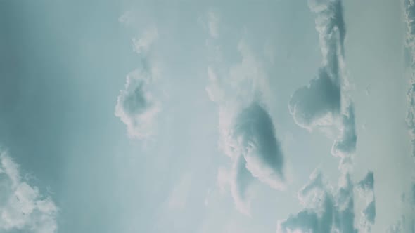 Vertical Shot Vertical Clouds Cloud Sky Blue Moving In Cloudy Sky With Clouds