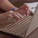 Female Hands are Typing Text on Laptop Keyboard - VideoHive Item for Sale