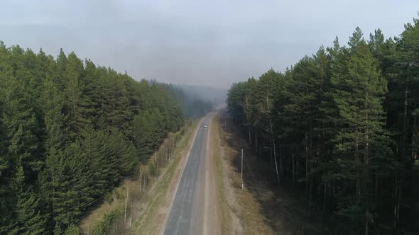 Aerial view of Forest fire 01