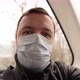 Portrait of Male Passenger Wearing Medical Face Mask Looking at Camera Thinking Going to Work - VideoHive Item for Sale