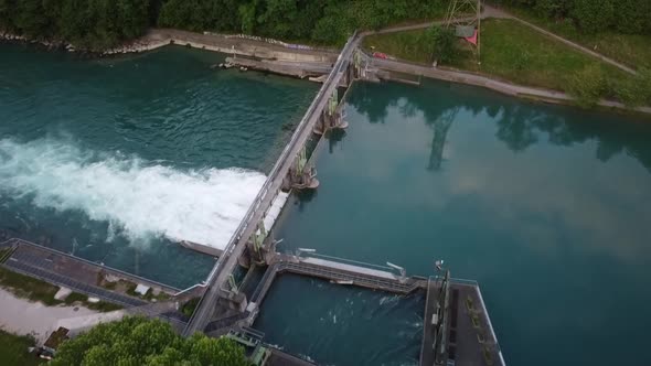 Engehalde Power Water Plant In Bern Swiss From Drone View