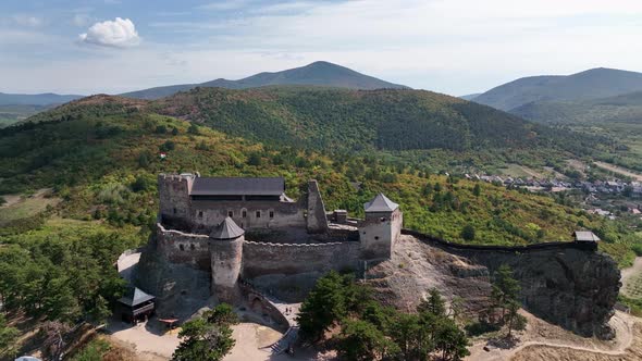 Aerial view of Boldogko Castle in Hungary