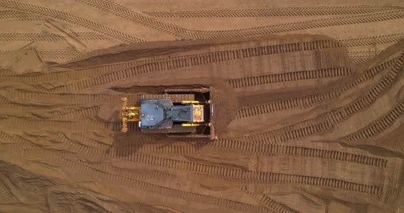 Bulldozer Aerial View