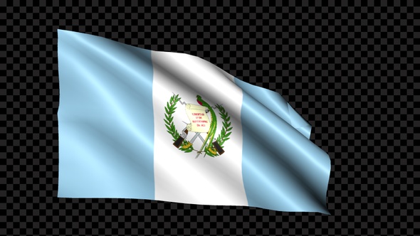 Guatemala Flag Blowing In The Wind