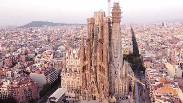 View of Sagrada Familia From the Air