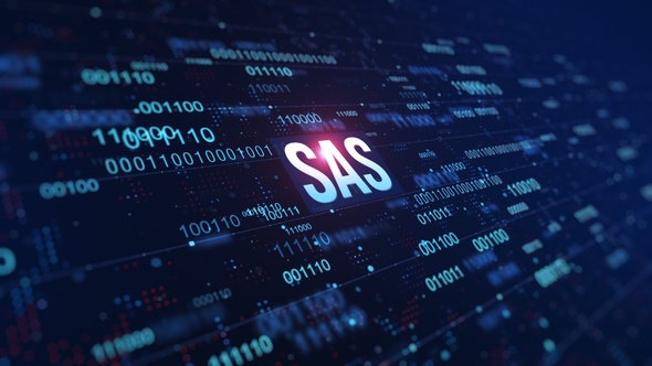 SAS Digital Binary Code Background
