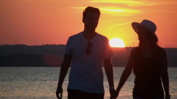 Romantic Couple at Sunset