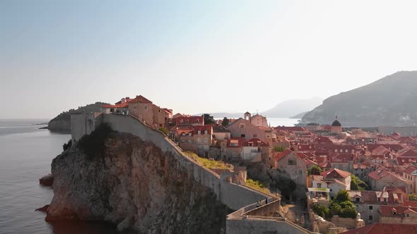 Aerial View of Croatian City Dubrovnik