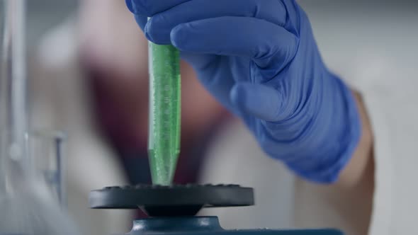 Scientist performing Medical cannabis research in a laboratory