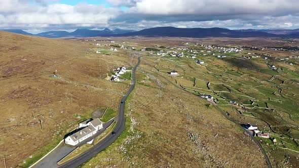 Aerial View of the R 257 in Gweedore  County Donegal Ireland