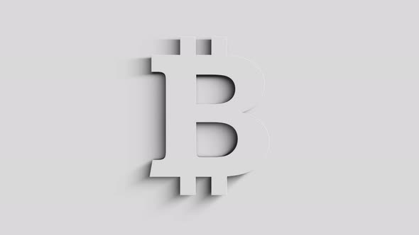 Bitcoin blockchain crypto currency symbol over hand