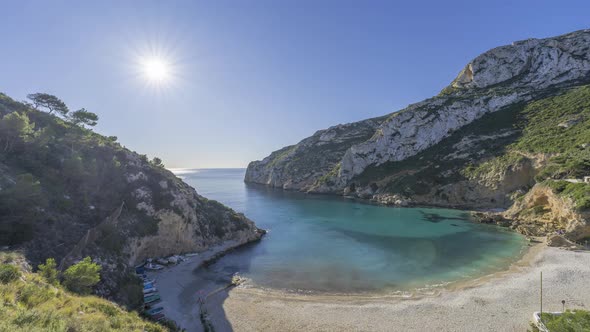 Granadella Beach Summer Timelapse 4K