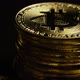 Rotating shot of Bitcoins (digital cryptocurrency) - BITCOIN 0110 - VideoHive Item for Sale