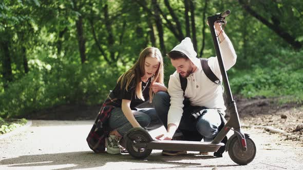 Beautiful Couple Spend Time on a Summer Forest