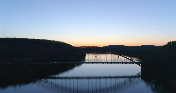 Flying Over the New Croton Reservoir in Westchester County New York