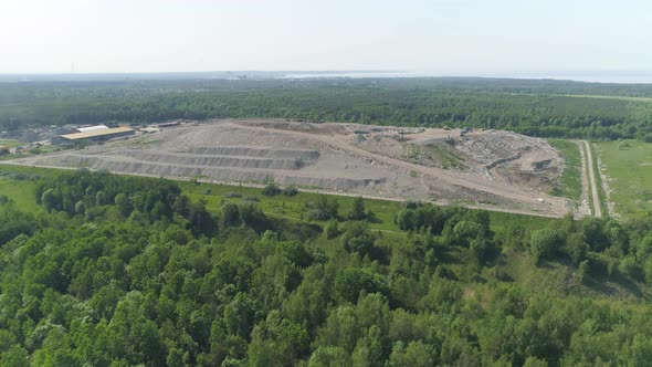 Garbage Dump Pile Aerial View