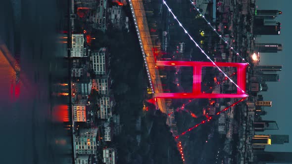 Aerial View of Bridge Istanbul