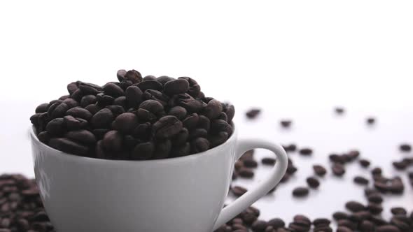 Coffee Beans Into Cup