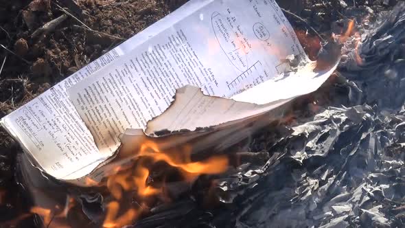 Burning Papers With Notes