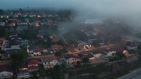 Los Angeles Suburbs Aerial 4K