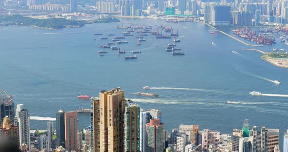 Hong Kong landscape from the peak 