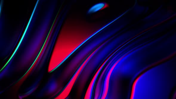 Translucent Red Blue Green Glossy Geometry Dark Background Loop