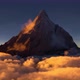 Peak Above the Clouds on Sunset 4k - VideoHive Item for Sale