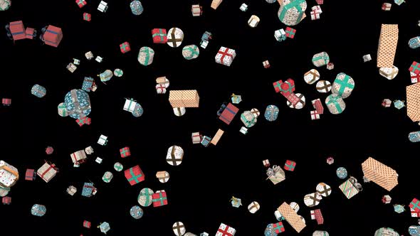 Falling Christmas Presents  alt