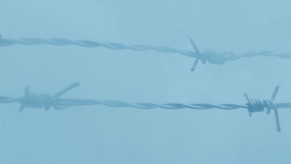 Smoky War Zone Barbed Wire Detail