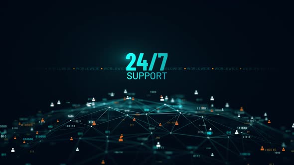 24/7 Support 24 7 Digital Globe 4K