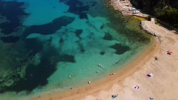 Puerto de San Miguel beach in Ibiza, Spain