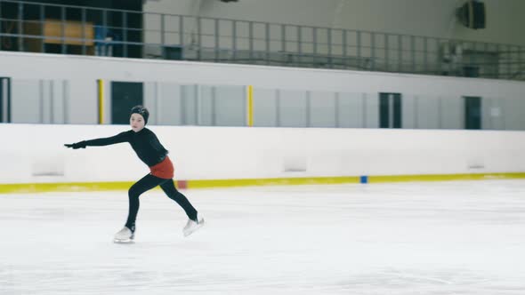 Yong figure skater's failure on ice rink