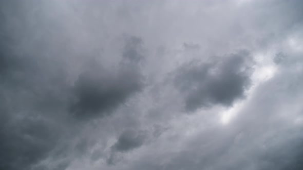 Clouds Move Smoothly in the Blue Sky. Timelapse