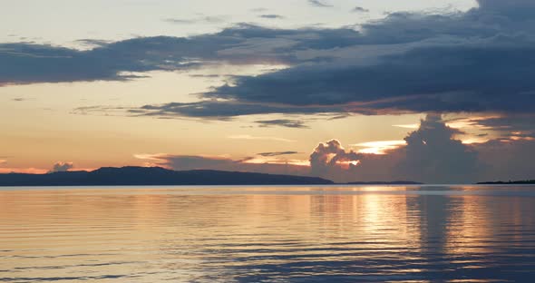 Beautiful ocean at sunset time