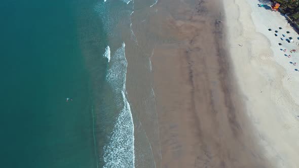 Tropical summer beach. Brazilian beach tourism landmark.