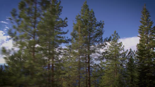 Driving around the beautiful Lake Tahoe on the California-Nevada border