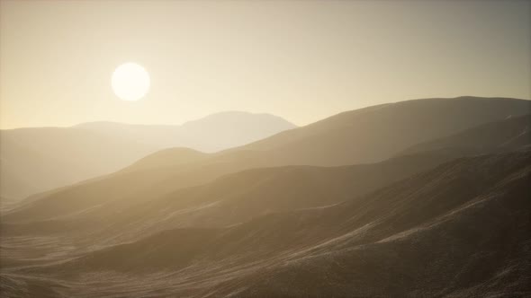 Mountains Landscape in Afghanistan at Sunset