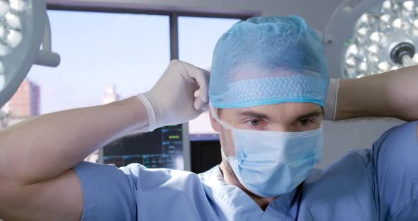 Medical professional working at a hospital