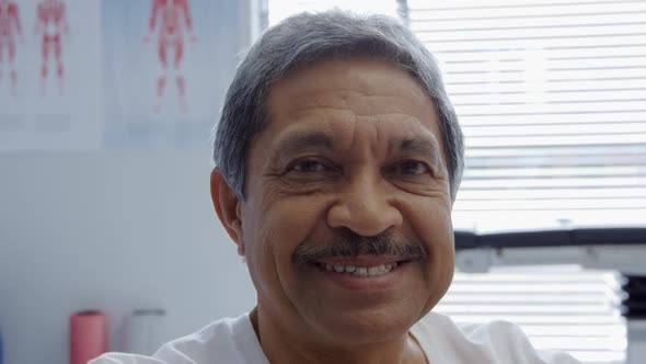 Senior male patient at a hospital