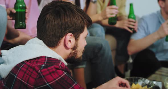 Group of Multi Ethnic Friends Watching Sports